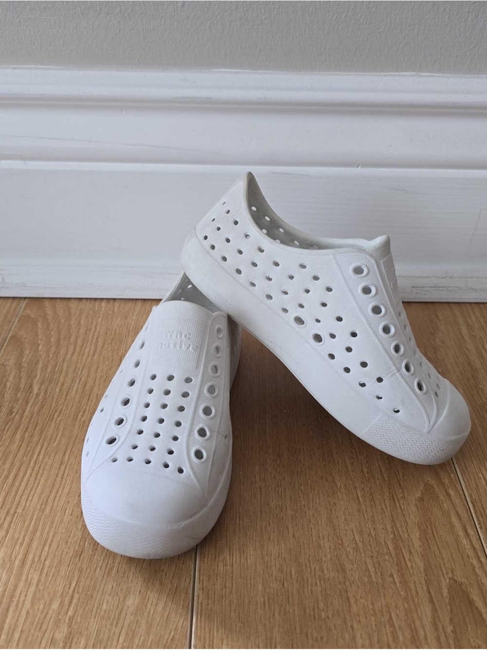 Kids White Native shoes